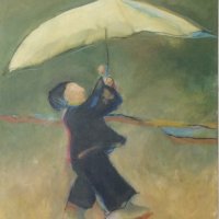 Gloria Jensen
Den Gul Paraply
Akryl på lærred
68x56 cm